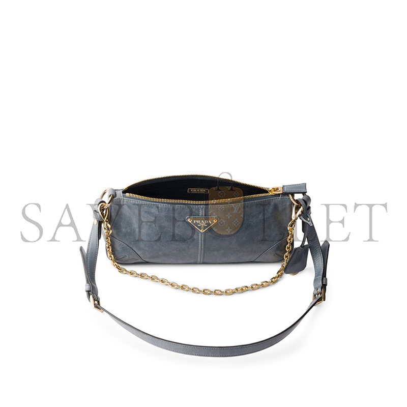 PRADA RE-EDITION 2002 MEDIUM LEATHER SHOULDER BAG 1BC221 (26*11.5*6cm)